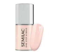 Lakiery hybrydowe - Semilac One Step Hybrid 3w1 Naked Glitter Peach S258 5ml - miniaturka - grafika 1