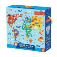 Puzzle - Mudpuppy Puzzle podłogowe Jumbo Mapa świata 25 elementów 2+ solution-bc-7089-0 - miniaturka - grafika 1