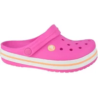 Buty dla dziewczynek - Klapki Crocs Crocband Clog K Jr 204537-6QZ różowe szare - miniaturka - grafika 1