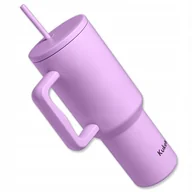 Kubki termiczne - KUBEK TERMICZNY ZE SŁOMKĄ UCHWYTEM NA KAWĘ HERBATĘ SZCZELNY POJEMNY 1200ML - miniaturka - grafika 1