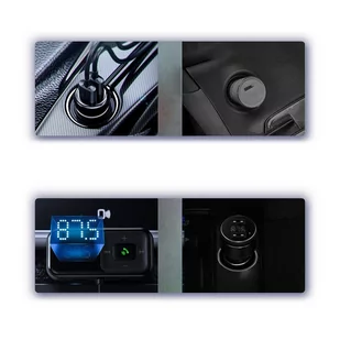 Baseus S-16 Transmiter FM Bluetooth 5.0 2x USB ładowarka samochodowa AUX MP3 TF micro SD 3,1 A czarny (CCTM-E01) - Ładowarki samochodowe - miniaturka - grafika 9