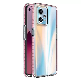 Spring Case etui Realme 9 Pro+ / Realme 9 silikonowy pokrowiec z ramką jasnoróżowe - Etui i futerały do telefonów - miniaturka - grafika 1