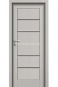 Drzwi wewnętrzne - Pol-Skone Dzwi Wewnętrzne Z Szybą Slim V3Sa Laminowane Platino - miniaturka - grafika 1