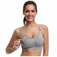 Biustonosze ciążowe - Biustonosz ciążowy stanik bezszwowy do karmienia - szary - XXXL - miniaturka - grafika 1