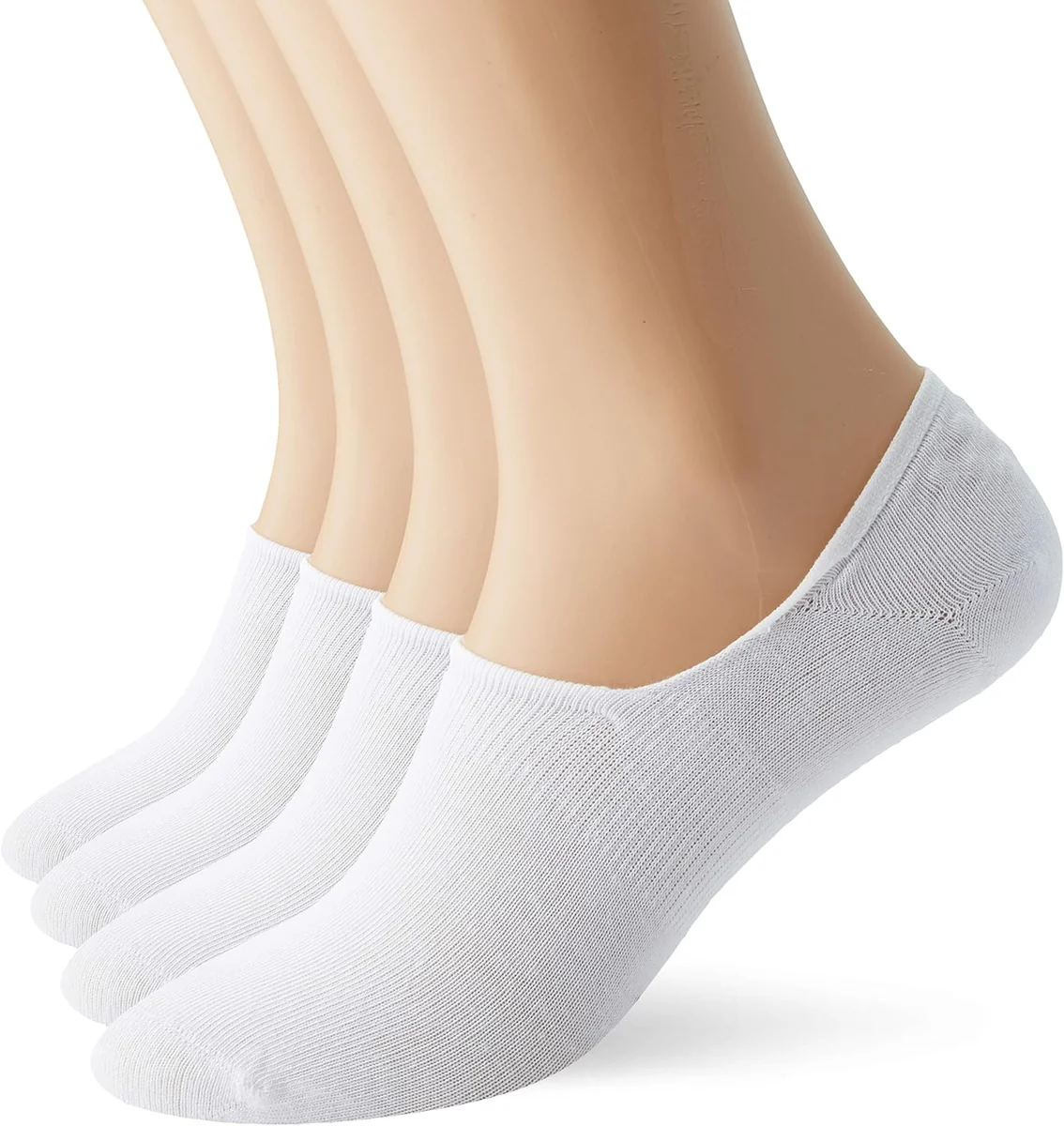 STOPKI DAMSKIE 4 PARY BIAŁE NIEWIDOCZNE DO SNEAKERSÓW