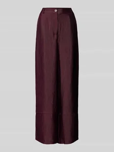 Spodnie o kroju relaxed fit z szeroką nogawką z lejącej mieszanki wiskozy model ‘RAQUEL’ - Spodnie damskie - miniaturka - grafika 1