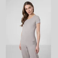 Koszulki i topy damskie - T-Shirt 4F H4Z22-TSD020 27S szary XS - miniaturka - grafika 1