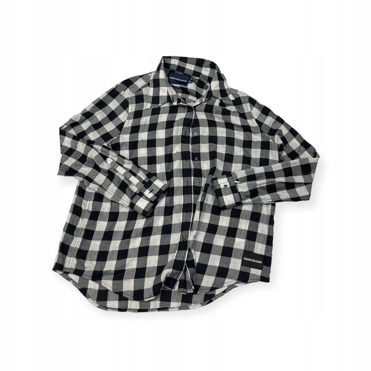 Koszula męska w kratę z długim rękawem Calvin Klein L