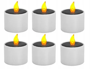 Znicz Wkład Led Elektryczny Solarny Ruchomy 6 Szt. - Lampiony i znicze - miniaturka - grafika 1