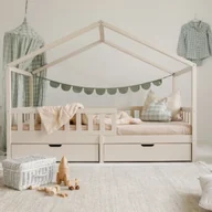 Łóżka dla dzieci i młodzieży - Łóżko domek kaszmirowe Miyo 90x190 - miniaturka - grafika 1