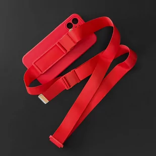 Rope case żelowe etui ze smyczą łańcuszkiem torebka smycz iPhone 13 Pro jasnoniebieski - Etui i futerały do telefonów - miniaturka - grafika 13