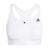 Biustonosze - adidas Damski biustonosz treningowy Powerreact Medium Support Zip Bra S C-D - miniaturka - grafika 1