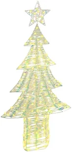 vidaXL Choinka z 240 diodami LED Ciepła biel 180 cm PET - Ozdoby bożonarodzeniowe - miniaturka - grafika 1