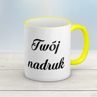 Kubki - Kubek CLASSIC żółtym uszkiem z Twoim nadrukiem - miniaturka - grafika 1