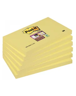 3M POST-IT POST-IT Bloczek samop POST-IT Super Sticky 655-S 127x76mm 1x90 kart. żółty - Notesy i bloczki - miniaturka - grafika 1