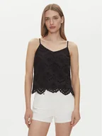 Koszulki i topy damskie - Pieces Top Vilde 17156563 Czarny Regular Fit - miniaturka - grafika 1