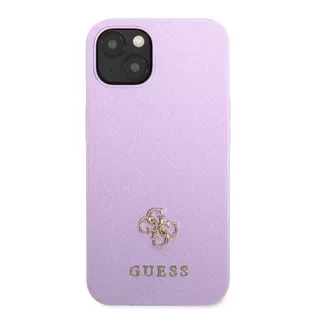 Guess GUHCP13SPS4MU iPhone 13 mini 5,4" purpurowy/purple hardcase Saffiano 4G Small Metal Logo - Etui i futerały do telefonów - miniaturka - grafika 3