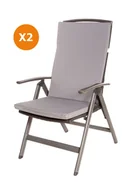 Poduszki ogrodowe - Poduszki na krzesło i fotel ogrodowy 110x47x4cm, szary komplet 2szt., poduszka na meble ogrodowe, poduszka zewnętrzna, poduszka ogrodowa/ Setgarden - miniaturka - grafika 1