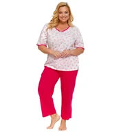 Piżamy damskie - Piżama damska w subtelny wzór do 3xl doctor nap -l - miniaturka - grafika 1