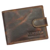 Portfele - WILD skórzany porfel męski 5600B brąz 5600B CR.HUNTER - miniaturka - grafika 1