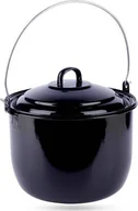 Naczynia żaroodporne - Ambiance Kociołek węgierski wiszący emaliowany z pokrywką 24 cm, 7,7 l - miniaturka - grafika 1
