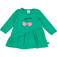 Sukienki - Fred's World by Green Cotton Cherry L/S Dress Baby Sukienka Casual Dziewczyny i Dziewczyny, Parakeet, 86 - miniaturka - grafika 1