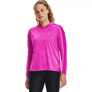 Damska bluza treningowa UNDER ARMOUR Tech Twist Graphic Hoodie - różowa - Bluzy sportowe damskie - miniaturka - grafika 1