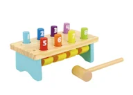 Zabawki sensoryczne - ﻿TOOKY TOY Drewniany Przebijak Wbijak z Młotkiem - miniaturka - grafika 1