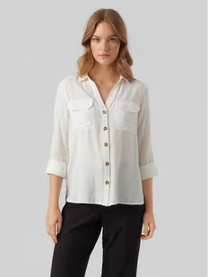 Vero Moda Koszula Bumpy 10275283 Biały Regular Fit - Koszule damskie - miniaturka - grafika 1