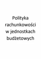 Biznes - Polityka rachunkowości w jednostkach budżetowych - miniaturka - grafika 1