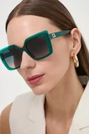 Okulary przeciwsłoneczne - Guess okulary przeciwsłoneczne damskie kolor zielony GU7908_5296P - miniaturka - grafika 1