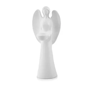 Figurka ceramiczna Anioł biały 35 cm - Ozdoby bożonarodzeniowe - miniaturka - grafika 1
