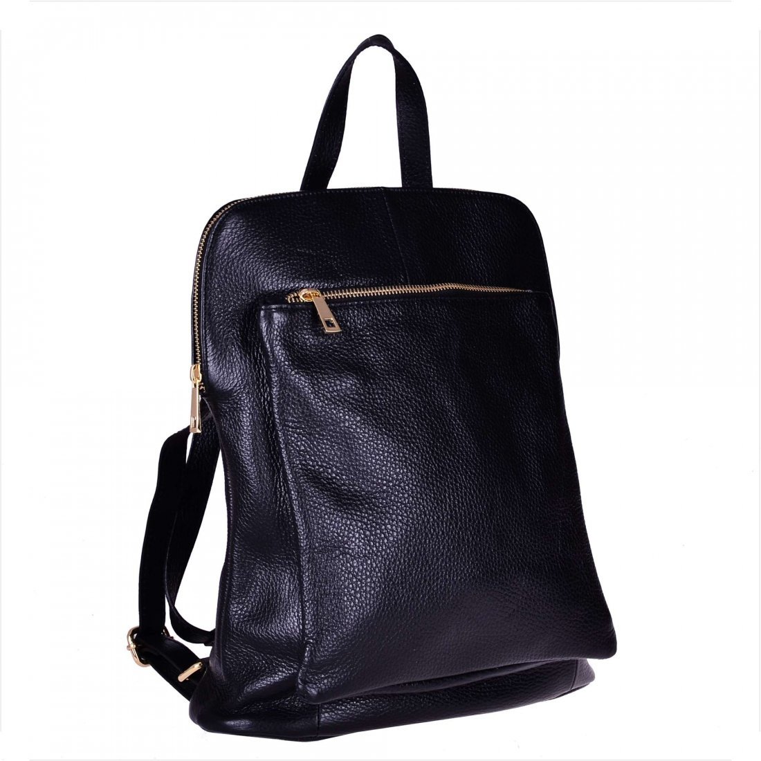 Plecak skórzany czarny -A 4- lekki