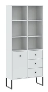 Regał Linea 1D3S Czarny / Biały - Regały - miniaturka - grafika 1