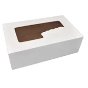 Opakowania gastronomiczne - Pudełko cukiernicze z oknem 25x15x8 Hersta 50szt $ - miniaturka - grafika 1