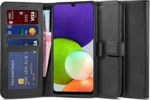 Tech-Protect Etui Wallet &quot;2&quot; do Samsung Galaxy A22 5G Black - Etui i futerały do telefonów - miniaturka - grafika 1