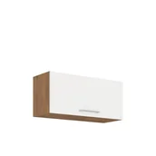 Szafki kuchenne - Szafka Górna Wisząca Nadokapowa 1 Klapa 80 GU-36 1F Vigo Biały Połysk Stolarz Lempert Biały, Dąb Lancelot - miniaturka - grafika 1