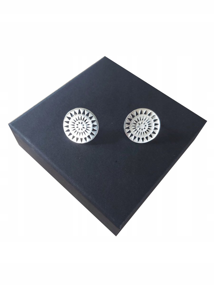 Global Silver, Srebrne okrągłe kolczyki 925 część kompletu K35