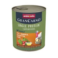 Mokra karma dla psów - animonda GranCarno Adult Superfoods Indyk i boćwina, dzika róża, olej lniany 12x800 g - miniaturka - grafika 1