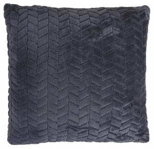 Miękka, wytłaczana poszewka grafitowa 40x40 cm - Poszewki na poduszki - miniaturka - grafika 1