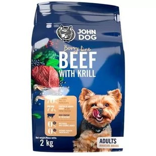 John Dog Wołowina z Krylem 2kg dla dorosłych psów ras mini Berry Line - Sucha karma dla psów John Dog Wołowina z Krylem 2kg dla dorosłych psów ras mini Berry Line - Sucha karma dla psów - miniaturka - grafika 1