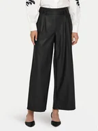 Spodnie damskie - JDY Spodnie z imitacji skóry Soya 15328975 Czarny Regular Fit - miniaturka - grafika 1