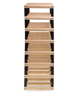 Stojaki na wino - Regał Na Wino Stojak Na 28 Butelek Szklanych/ Pet — Rw-8/ 4X7 — Surowy Naturalny Metal + Drewno Rw-8-4X7-28 / Wamar-Sosenka - miniaturka - grafika 1