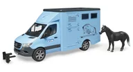 Samochody i pojazdy dla dzieci - Samochód Mercedes Benz Sprinter do przewozu koni z figurką konia - miniaturka - grafika 1