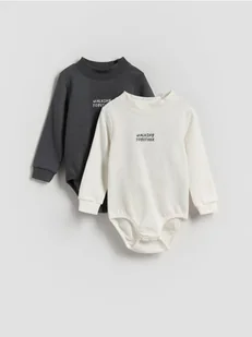 Reserved - Bawełniane body 2 pack - złamana biel - Body dla niemowląt - miniaturka - grafika 1