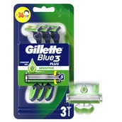 Maszynki do golenia i wkłady - Gillette Blue3 Sensitive 3szt. (maszynki do golenia) - miniaturka - grafika 1