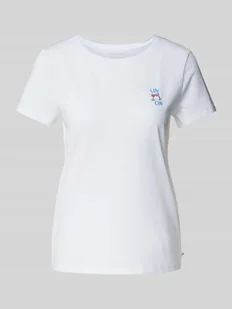 T-shirt o kroju regular fit z czystej bawełny - Koszulki i topy damskie - miniaturka - grafika 1