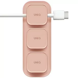 UNIQ Pod Mag magnetyczny organizer do kabli + baza różowy/blush pink - Kable - miniaturka - grafika 1