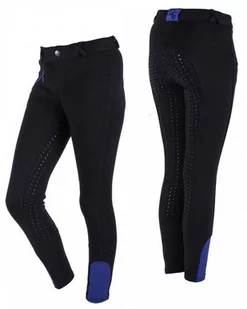 Bryczesy młodzieżowe z silikonowym pełnym lejem ANTI-SLIP - QHP - black - Bryczesy - miniaturka - grafika 1