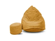 Pufy i podnóżki - Pufa sako XXXXL worek + gratis lapit żółta - miniaturka - grafika 1